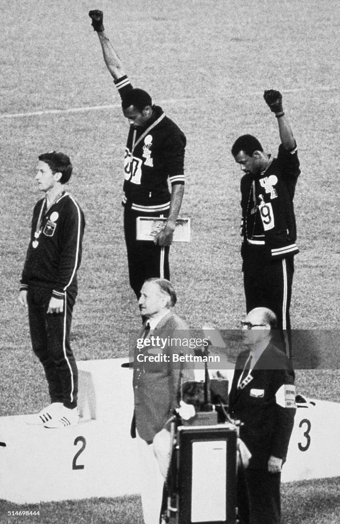 Olympic Atheletes on Podium