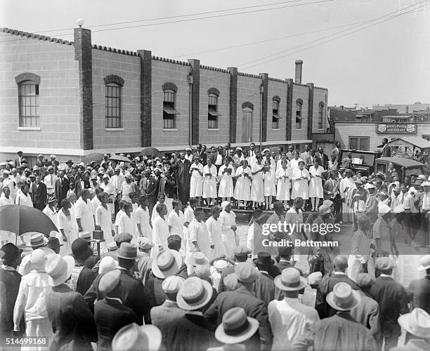 Newport News, Virginia: They start the day off by services at the church which is named the "House of Prayer For All" and then the converts 350 in...