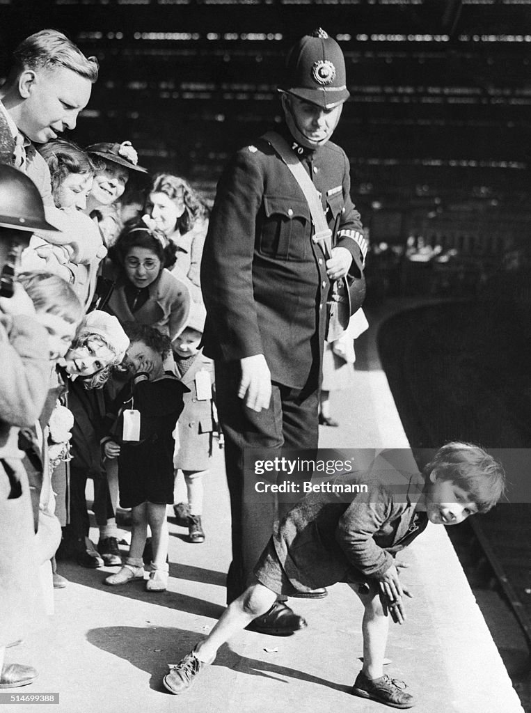 Evacuees Waiting for a Train
