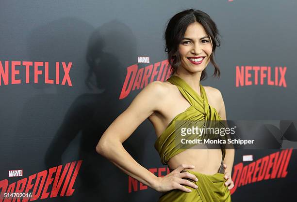 Actress Elodie Yung attends the "Daredevil" Season 2 Premiere at AMC Loews Lincoln Square 13 theater on March 10, 2016 in New York City.