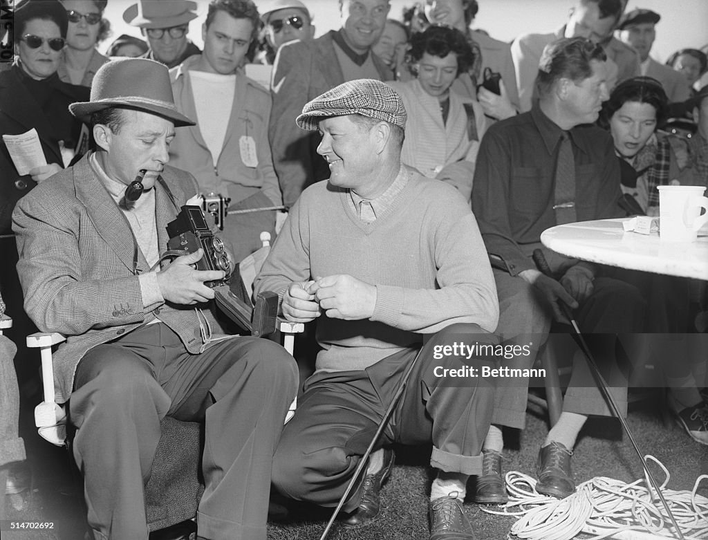 Bing Crosby Photographing Byron Nelson