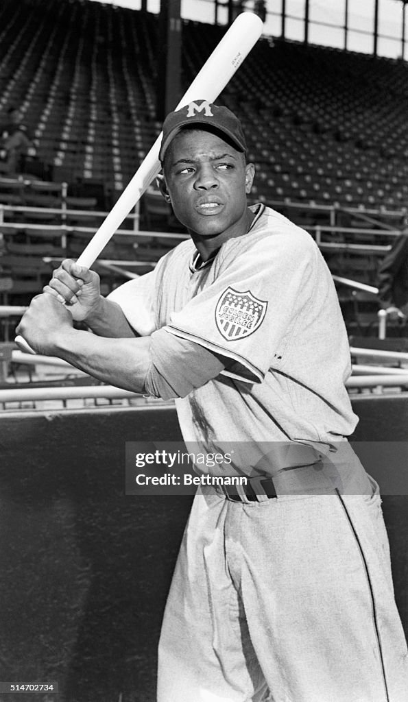 Willie Mays In Rookie Shot