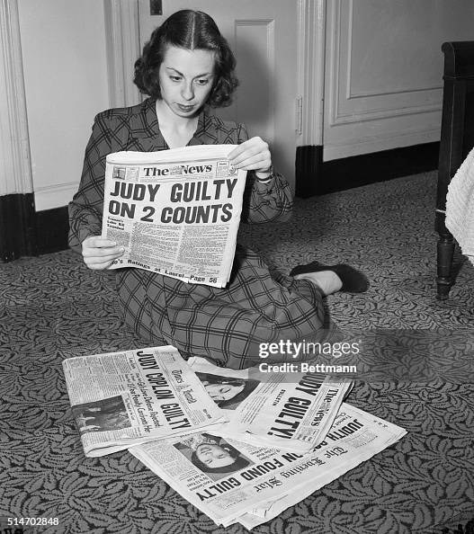 Coplon Convicted on two counts of espionage, Judith Coplon reads the... News ...