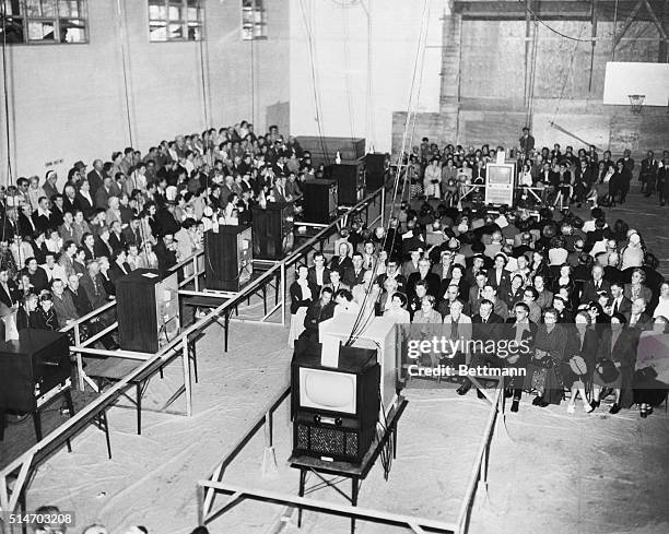 Vancouver, Canada: This unique TV hook-up in Marpole Community Centre, Vancouver enabled over 1200 people to see the coronation as televised from...