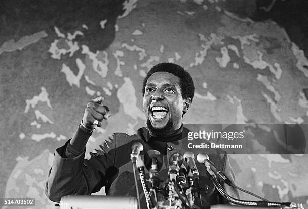 Washington: Stokely Carmichael, former leader of the Student Nonviolent Coordinating Committee, is back on the scene after having left the country...