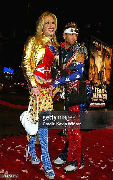 Actor Alexis Arquette and reality star Reese attend the Los Angeles premiere of "Team America: World Police" at the Grauman's Chinese Theater October...