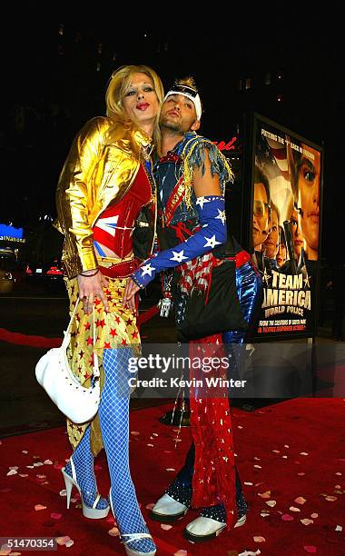 Actor Alexis Arquette and reality star Reese attend the Los Angeles premiere of "Team America: World Police" at the Grauman's Chinese Theater October...