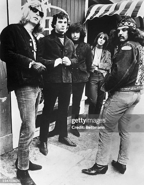 The Grateful Dead, rock group, standing. Filed 4/8/72.