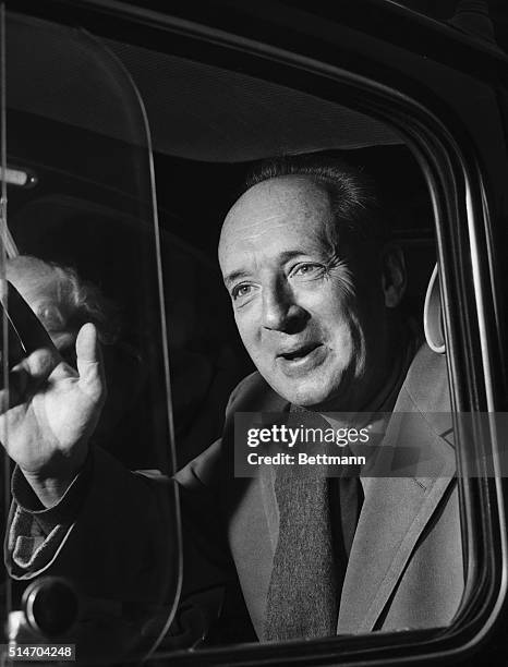 Vladimir Nabokov , author of "Lolita" . Photo shows him during visit to Rome, 1959.