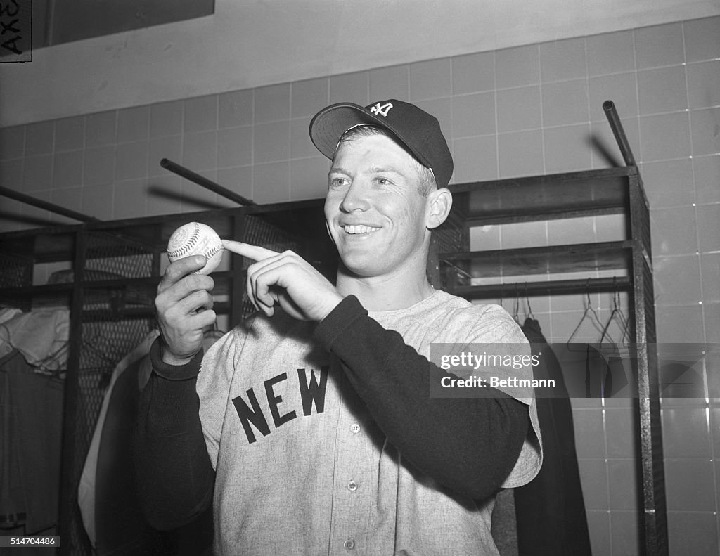Star Yankee Outfielder Mickey Mantle