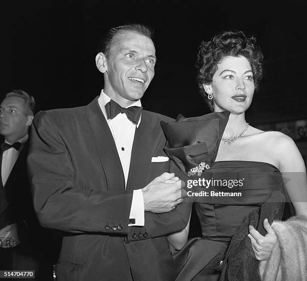 First public appearance for Frank Sinatra and Ava Gardner since Sinatra's wife granted him a divorce