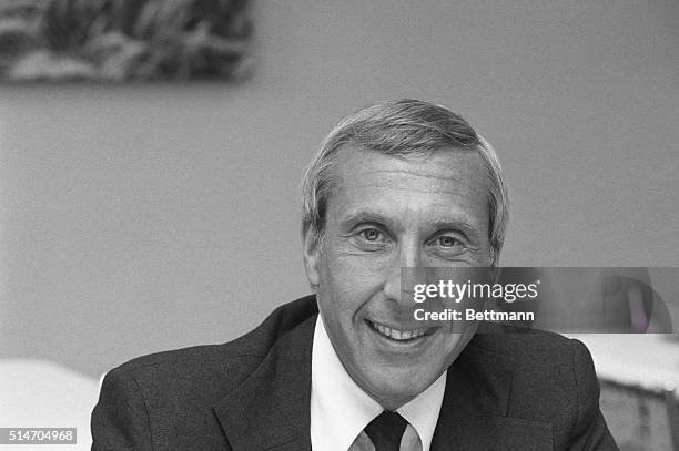 Portrait of a smiling Ivan Boesky, an American financier and expert in risk arbitrage. He would later be convicted of illegal insider trading. New...
