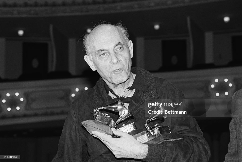 Georg Solti With His Grammy Awards