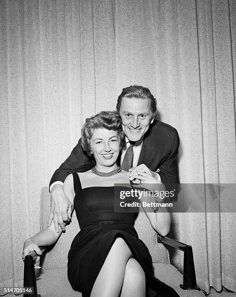 Las Vegas, NV: Actor Kirk Douglas re-weds. Actor Kirk Douglas and his new bride, French public relations expert Anne Buydens smile after their May...