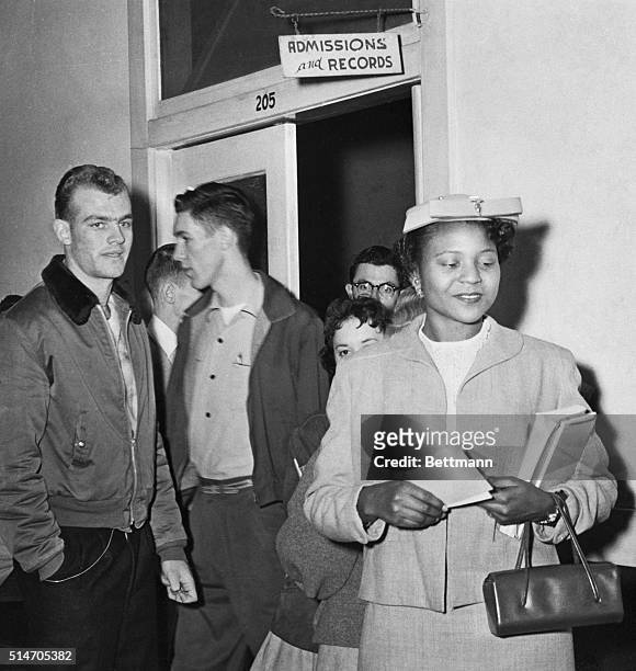 Autherine Lucy becomes the first African American student to enroll in the University of Alabama at Tuscaloosa in 136 years.