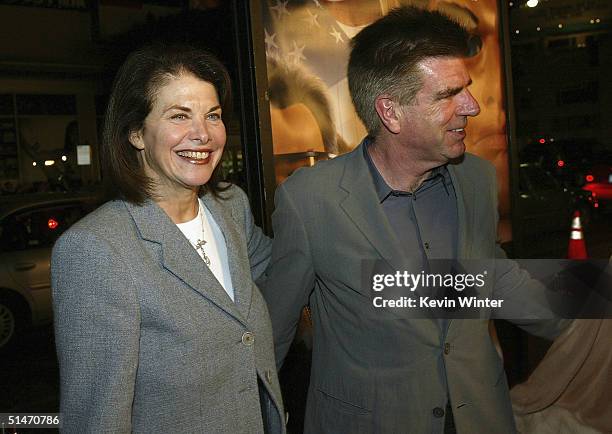 Paramount CEO Sherry Lansing and Viacom Co-President Tom Freston attend the Los Angeles Premiere of the movie "Team America: World Police" at the...