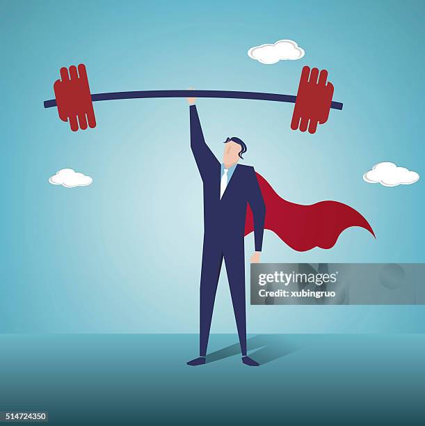 weightlifting - holding dumbell stock illustrations