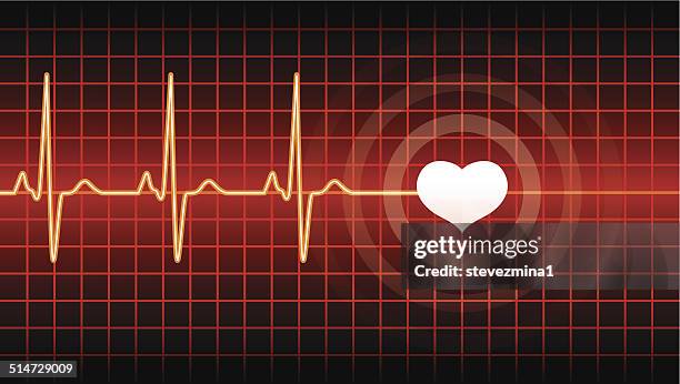 stockillustraties, clipart, cartoons en iconen met heart beat - naar de hartslag luisteren