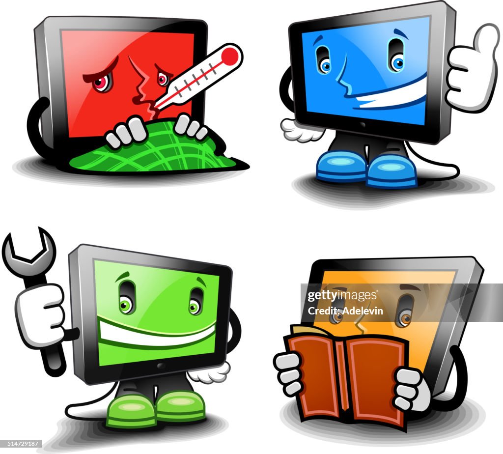 Fumetto di computer impostato