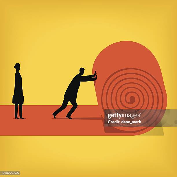 red carpet - assistant stock illustrations