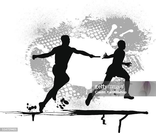 relay race - track meet - track and field vector stock illustrations