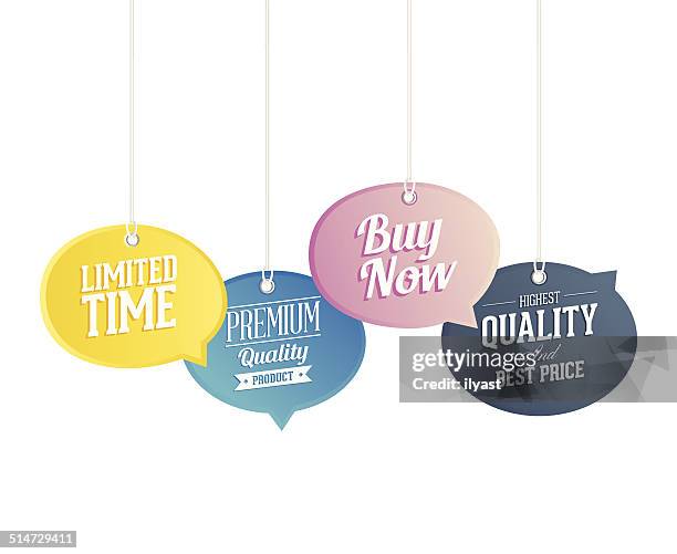 sale tags - hanging banner sign stock illustrations