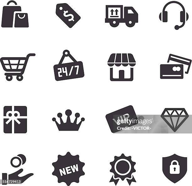 shopping and retail icons - acme series - bank account stock illustrations