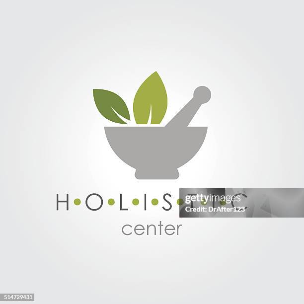 illustrazioni stock, clip art, cartoni animati e icone di tendenza di segnale olistico di - mortaio con pestello