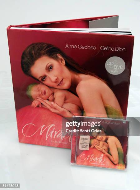The new CD/book "Miracle" from singer Celine Dion and photographer Anne Geddes at Sony Music?s Sony Club October 12, 2004 in New York City.
