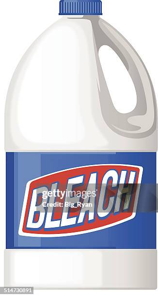 bleach bottle - laundry-detergent-containers stock illustrations