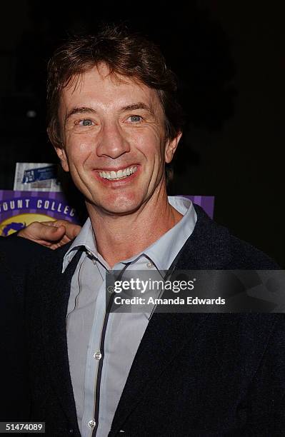 Actor Martin Short arrives at a special screening of "The Nutty Professor" hosted by Jerry Lewis on October 12, 2004 at the Paramount Theater in...