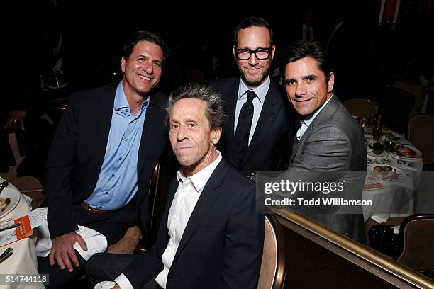 Director Steven Levitan, Producer Brian Grazer, Talent agent Richard Weitz and host John Stamos attend the Alliance for Children's Rights' 24th...