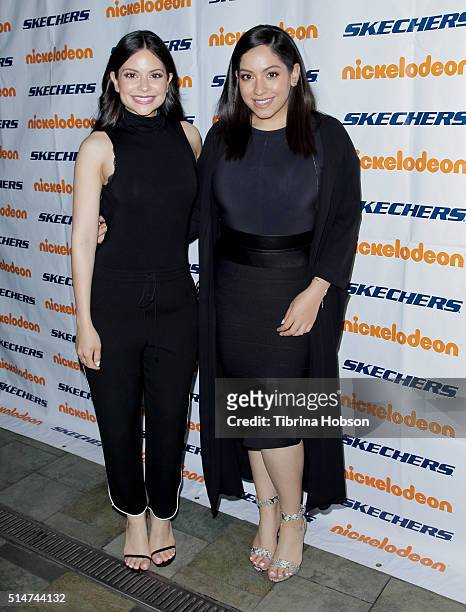 Sisters, Melissa Carcache and Stephanie Carcache attend the 7th annual SKECHERS Pier To Pier Walk Check Presentation at Shade Hotel on March 10, 2016...