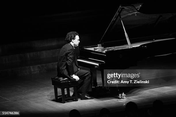 Russian born pianist Evgeny Kissin performs a solo piano recital works by composers Mozart, Albeniz, Brahms, Larregla and Beethoven's 'Appassionata'...