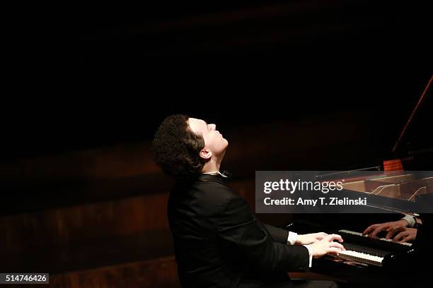 Russian born pianist Evgeny Kissin performs a solo piano recital works by composers Mozart, Albeniz, Brahms, Larregla and Beethoven's 'Appassionata'...