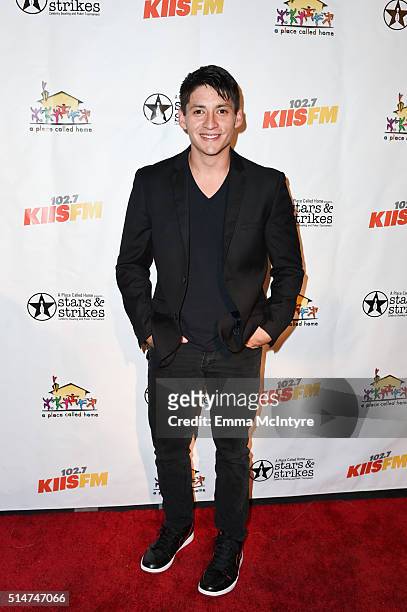 Carlos Pratts attends 'A Place Called Home celebrates 'Stars and Strikes' 2016' at PINZ Bowling & Entertainment Center on March 10, 2016 in Studio...