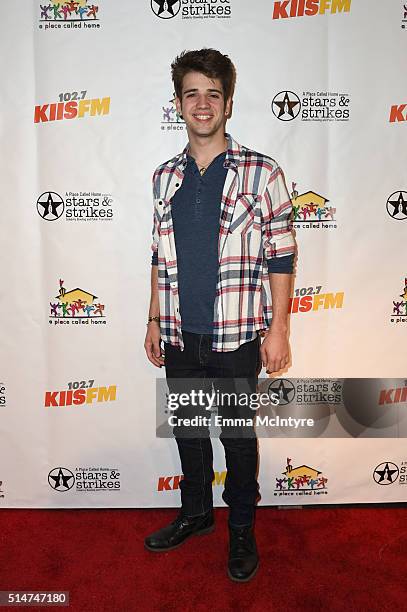 Actor Brandon Tyler Russell attends 'A Place Called Home celebrates 'Stars and Strikes' 2016' at PINZ Bowling & Entertainment Center on March 10,...