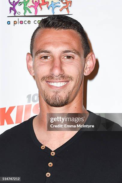 Athlete Daniel Steres attends 'A Place Called Home celebrates 'Stars and Strikes' 2016' at PINZ Bowling & Entertainment Center on March 10, 2016 in...