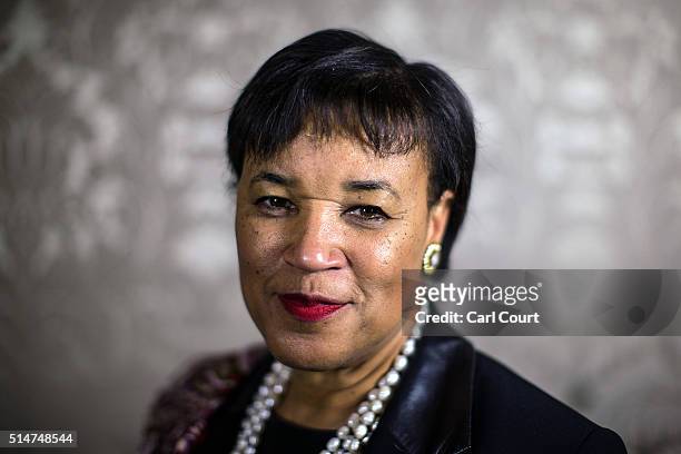 Patricia Scotland, Baroness Scotland of Asthal, poses for a photograph in Marlborough House on March 10, 2016 in London, England. Patricia Scotland...