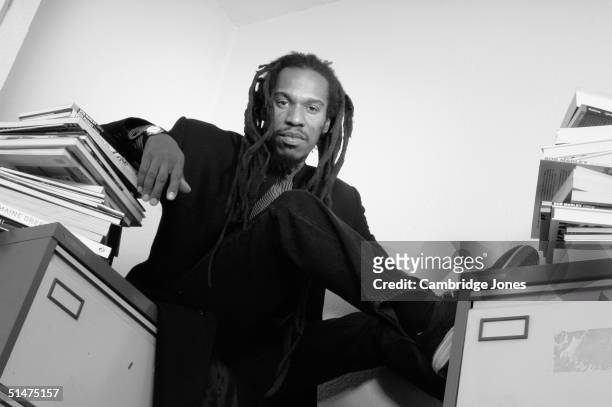 Poet Benjamin Zephaniah poses at a photo call at The Bookshop on December 10, 2003 in London, England.