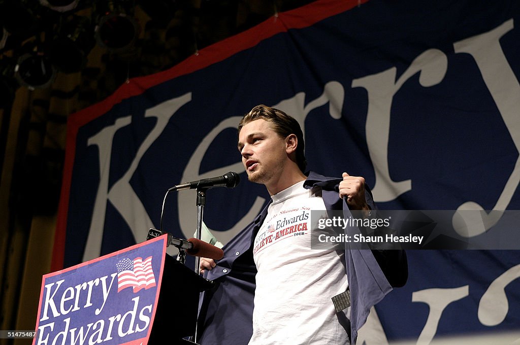 Leonardo DiCaprio Stumps For Kerry At The University Of Wisconsin-Madison