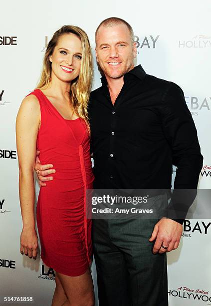 Lindsey Smith and Sean Carrigan attends the 5th Annual LANY Entertainment Mixer at St. Felix on March 10, 2016 in Hollywood, California.