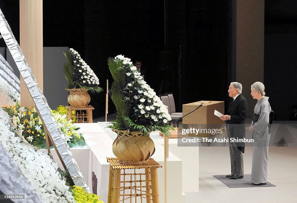 Japan Commemorates Fifth Anniversary Of Tohoku Earthquake And Tsunami