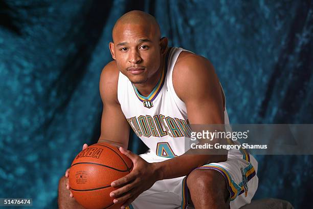 David Wesley of the New Orleans Hornets poses for a portrait on Media Day New Orleans, Louisiana. NOTE TO USER: User expressly acknowledges and...