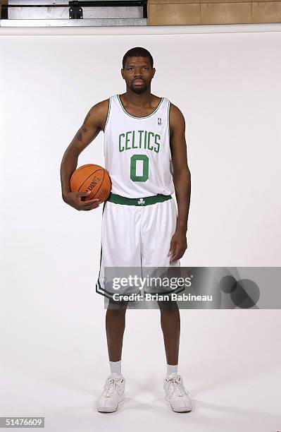 Walter McCarty of the Boston Celtics poses for a portrait during NBA Media Day on October 4, 2004 in Boston, Massachusetts. NOTE TO USER: User...