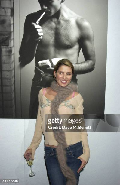 Fashion designer Sadie Frost attends the private view for Mary McCartney Donald's new exhibition "Off Pointe" at the Royal Opera House, Covent Garden...