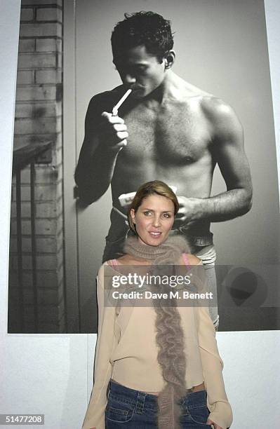 Fashion designer Sadie Frost attends the private view for Mary McCartney Donald's new exhibition "Off Pointe" at the Royal Opera House, Covent Garden...