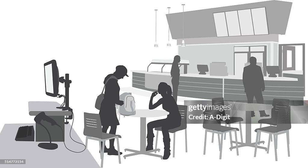 Eating At The School Cafeteria
