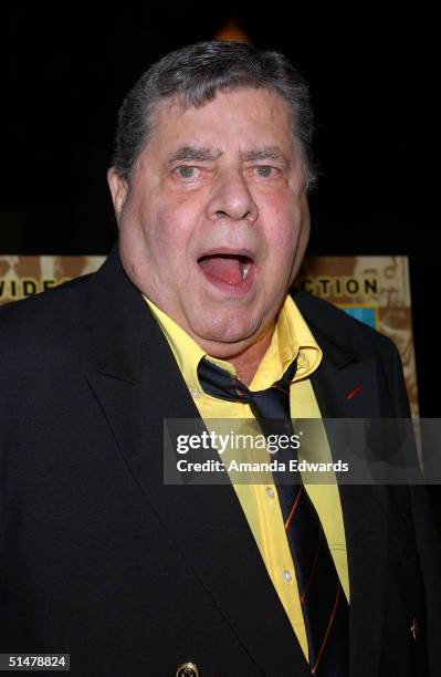 Actor Jerry Lewis arrives at a special screening of "The Nutty Professor" which he hosted on October 12, 2004 at the Paramount Theater in Hollywood,...