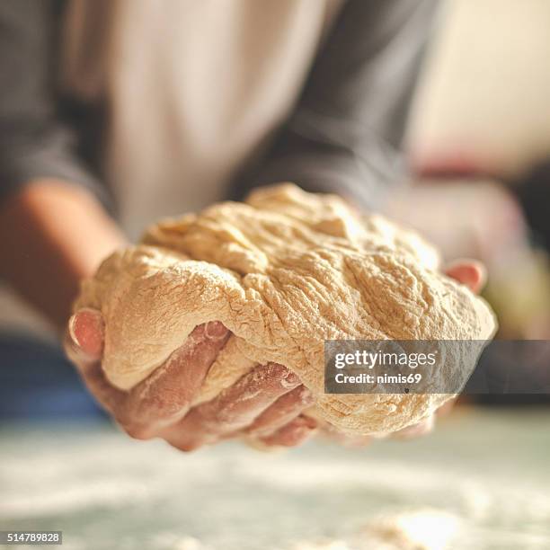 making yeast dough - yeast stock pictures, royalty-free photos & images